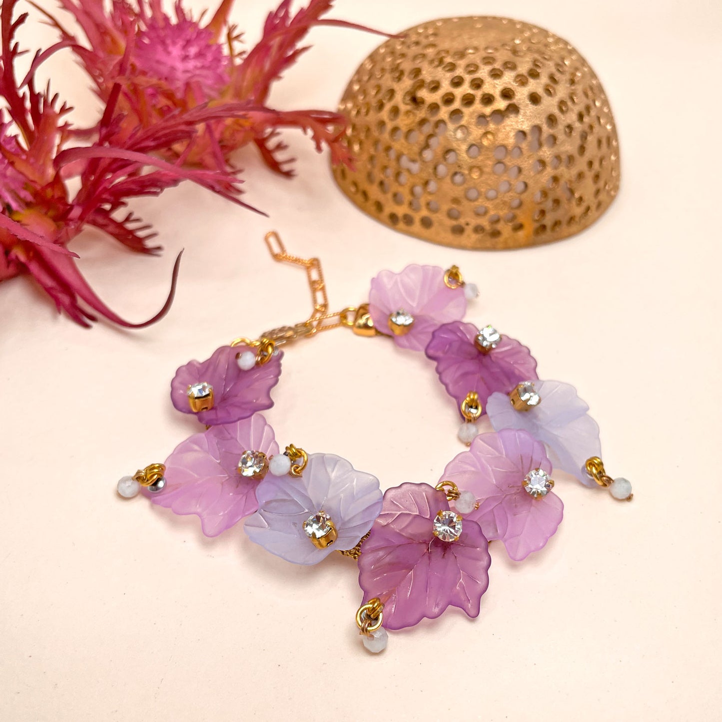 Elanor Bracciale con Foglie Viola