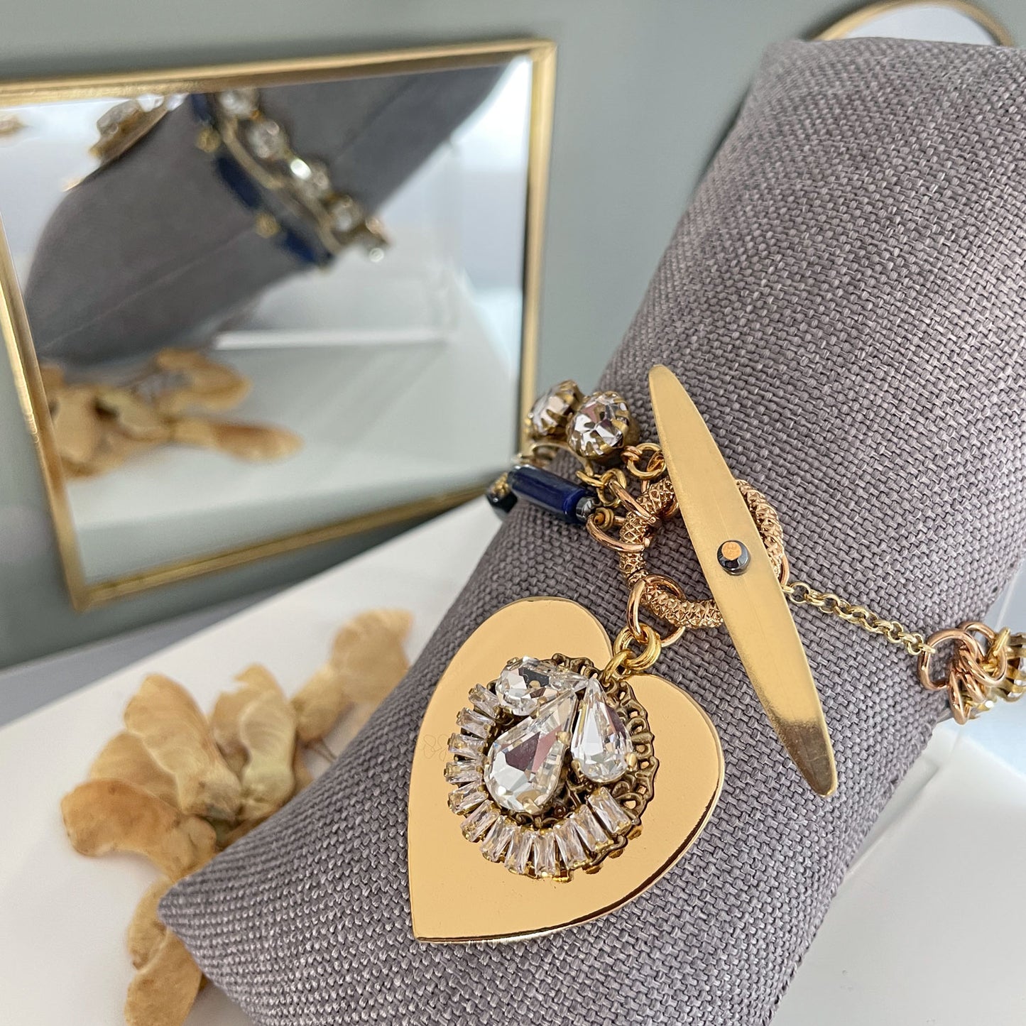 Teodora Heart Bracelet with Lapis Lazuli