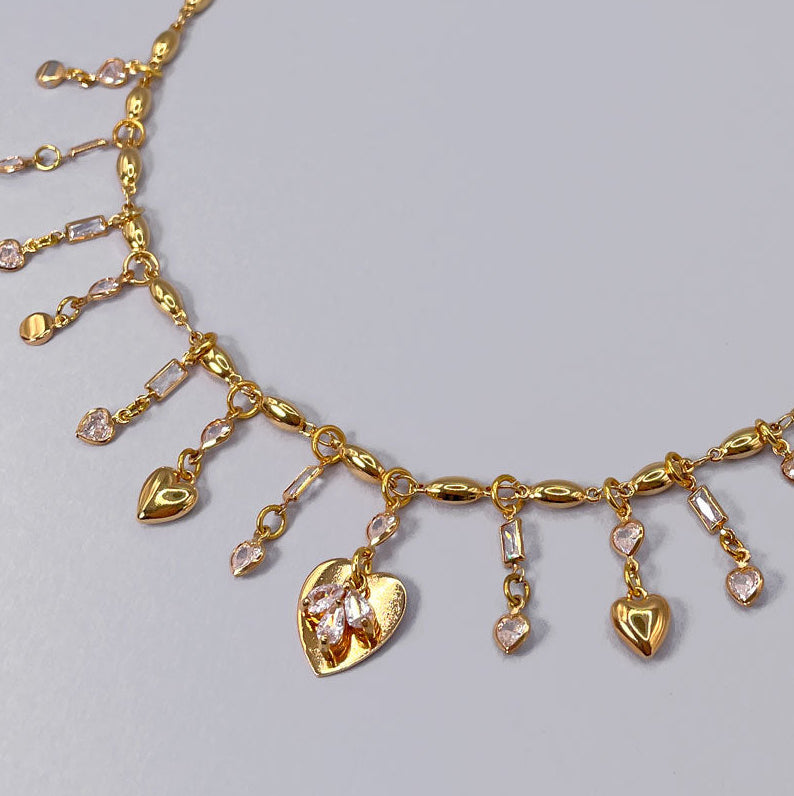 Collana con Ciondoli e Catena in Ottone