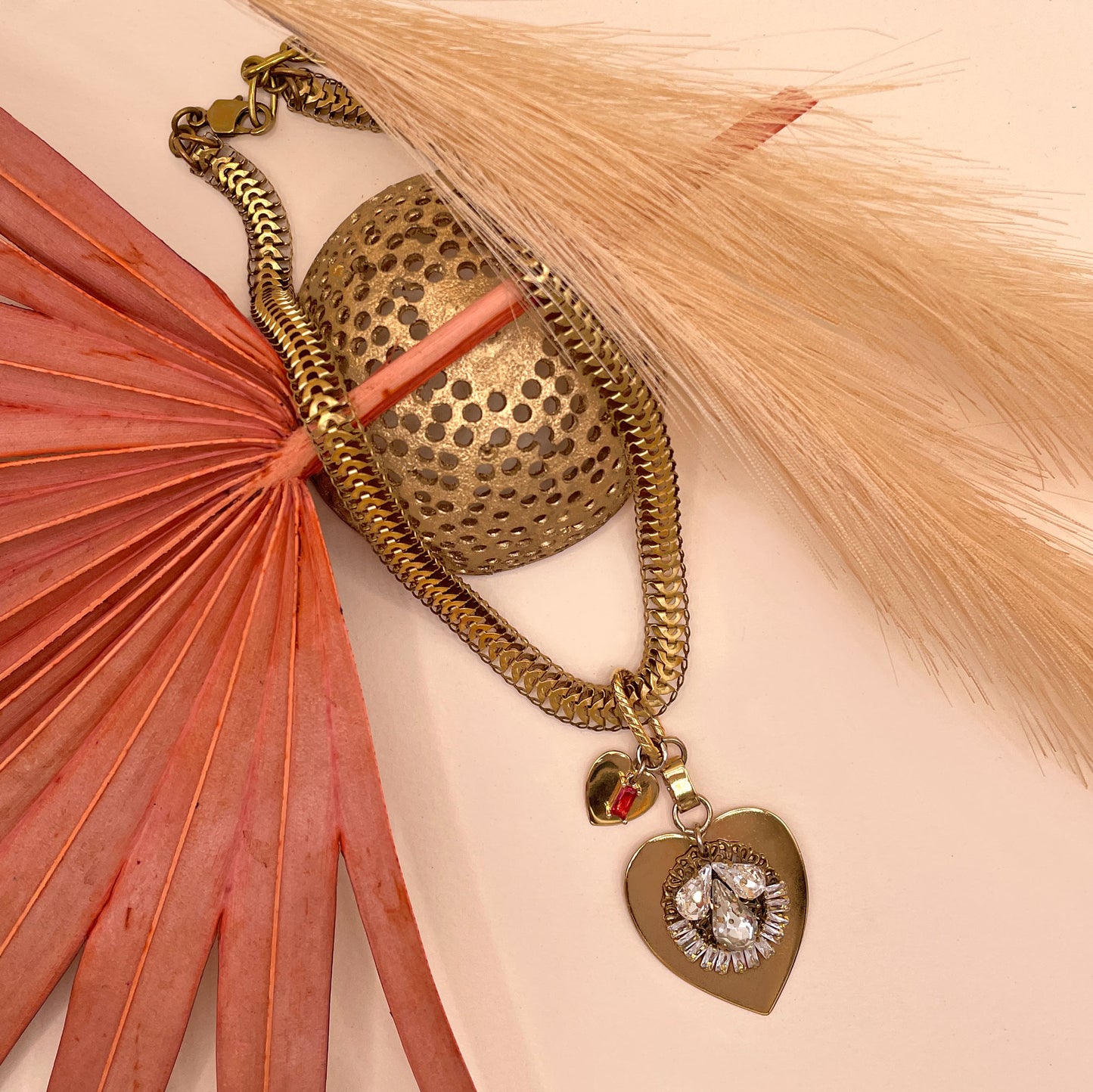 Teodora Collana con Cuori Pendenti