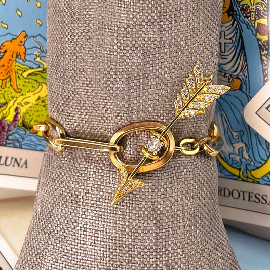 Bracciale con Freccia Oro e Chiusura T-bar