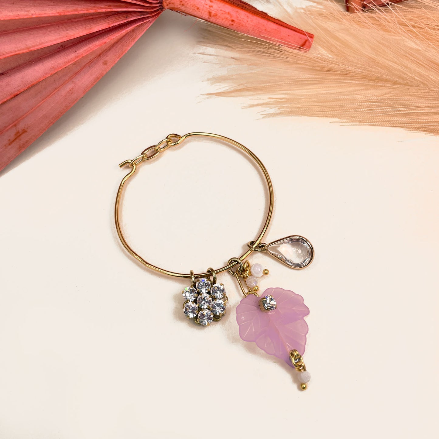 Elanor Bracciale in Ottone con Foglia