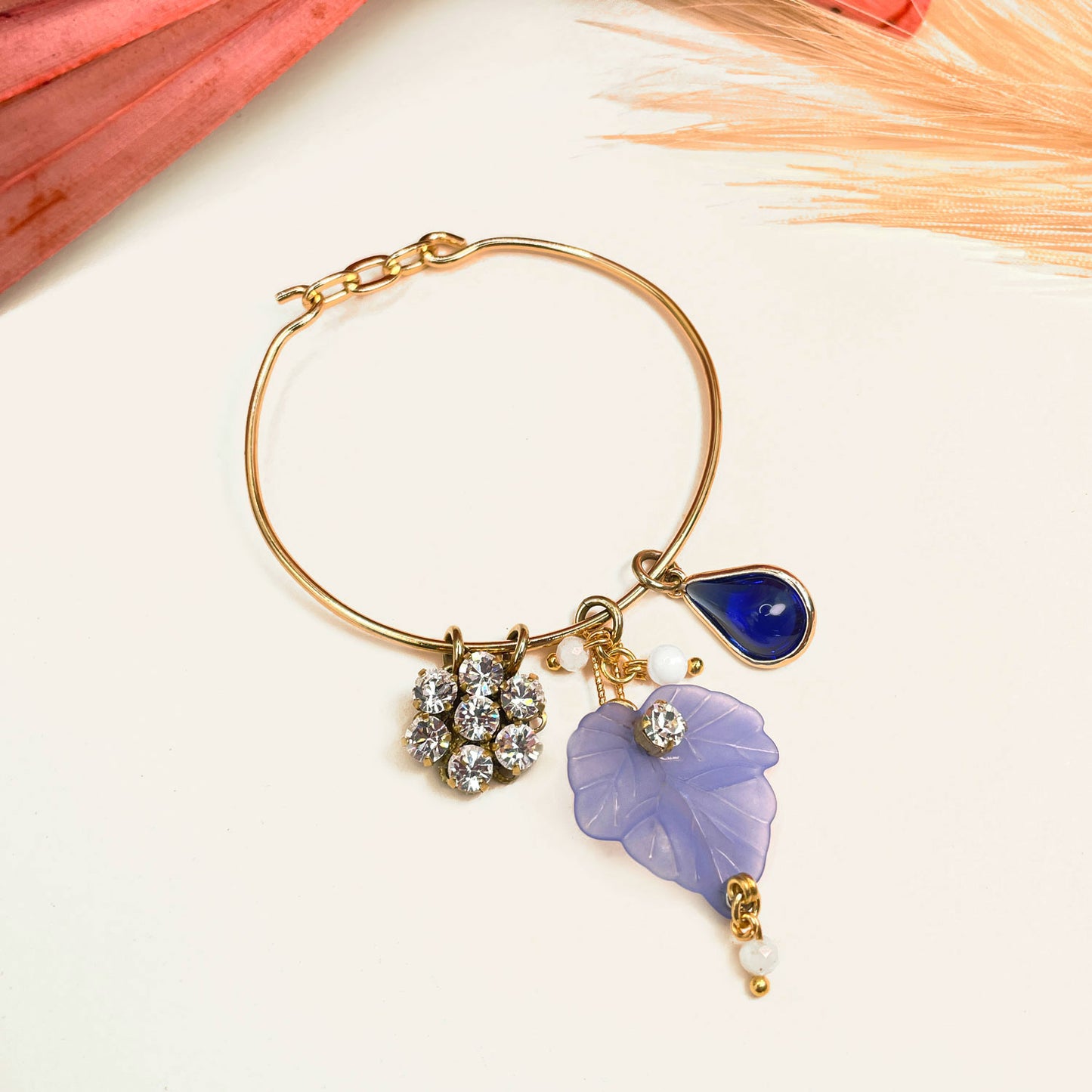 Elanor Bracciale in Ottone con Foglia