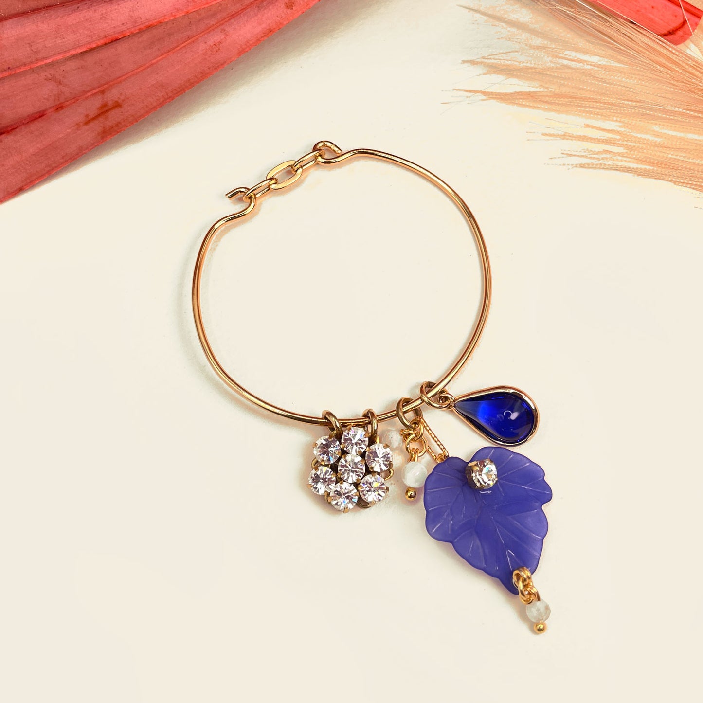 Elanor Bracciale in Ottone con Foglia