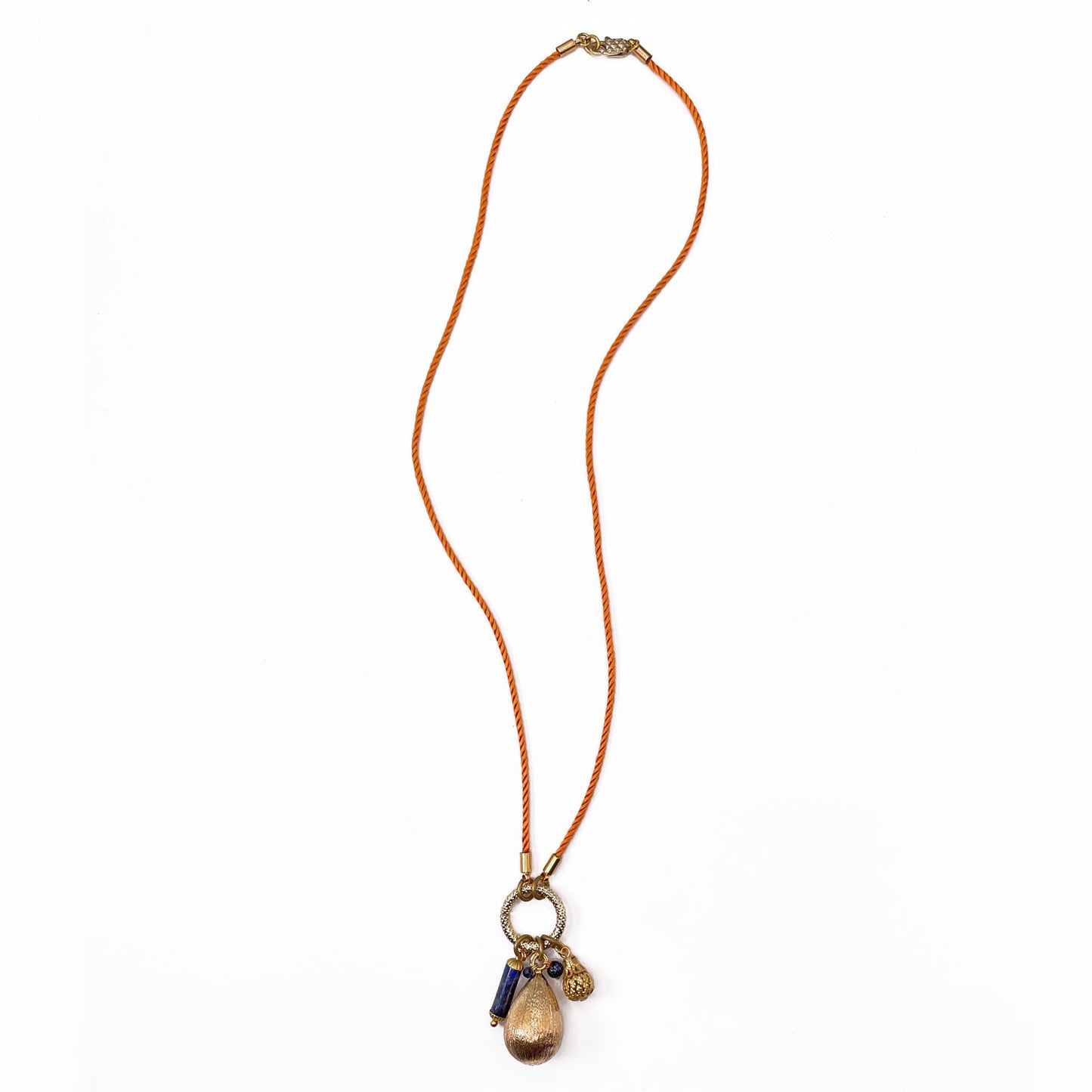 Miriel Necklace with Orange Cord
