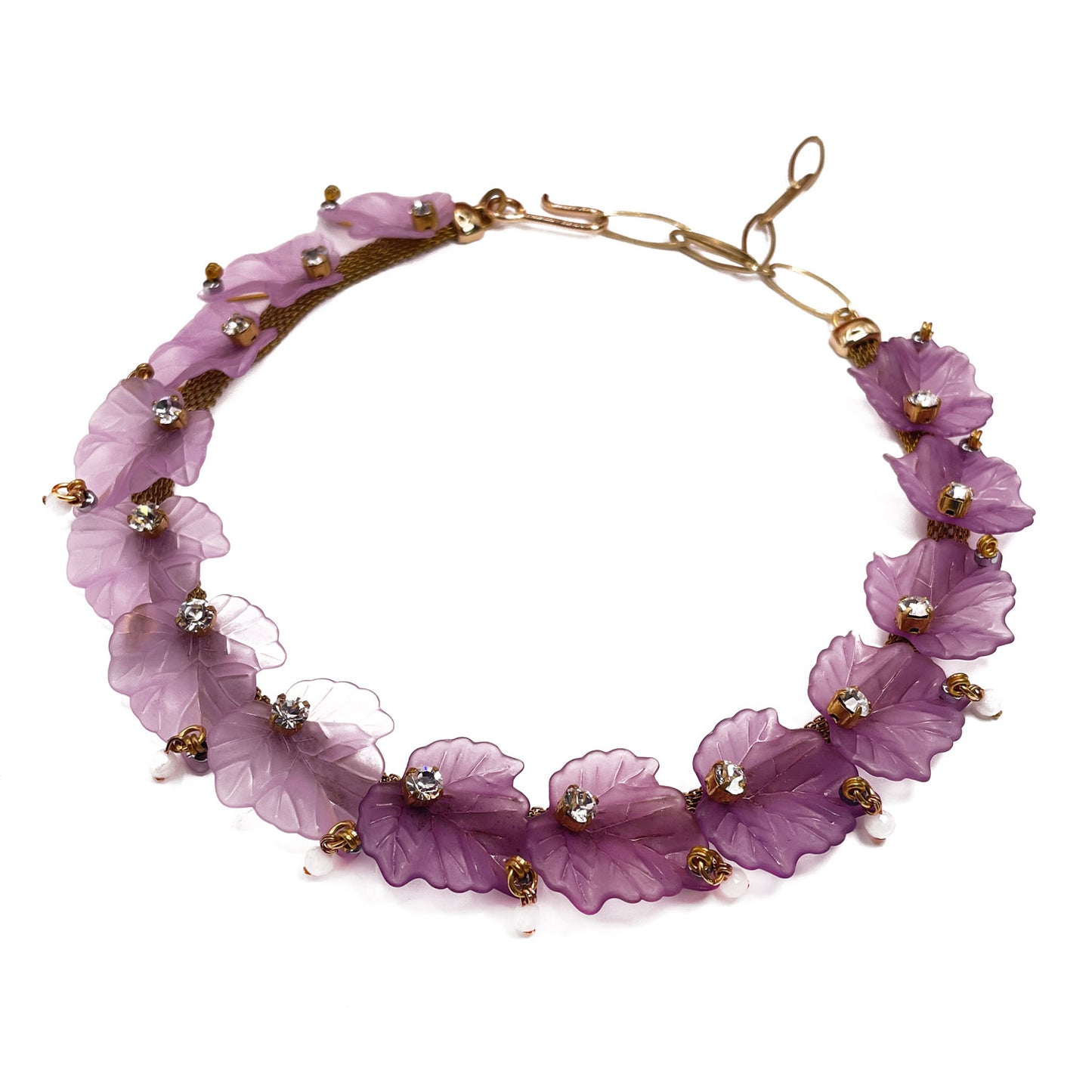 Elanor Girocollo con Foglie Viola