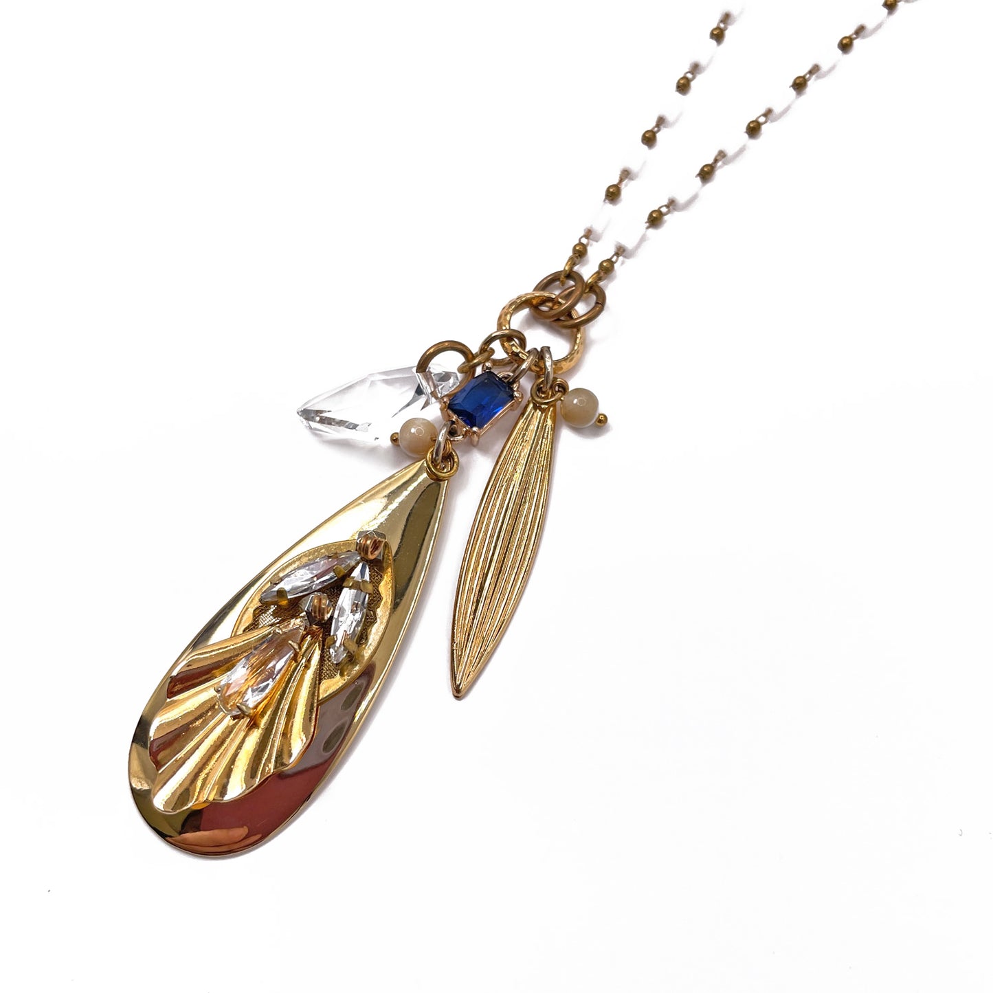Alchemilla Long Necklace with Glass Chain