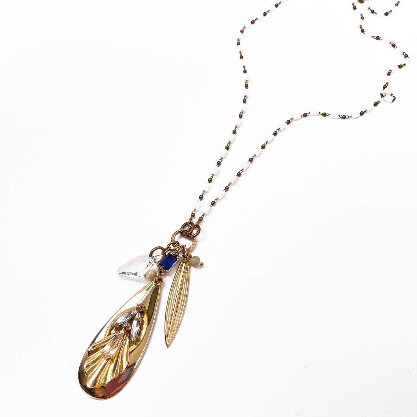 Alchemilla Long Necklace with Glass Chain