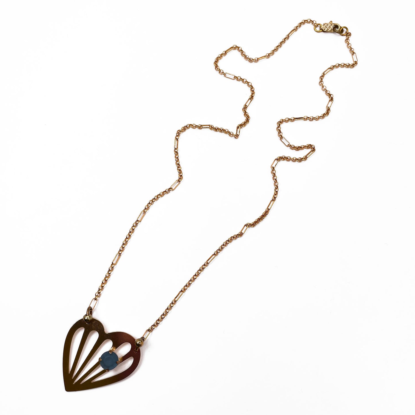 Freia Collana con Cristallo Blu