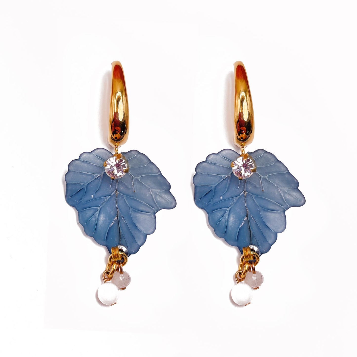 Elanor Teal and Grey Earrings with Hook