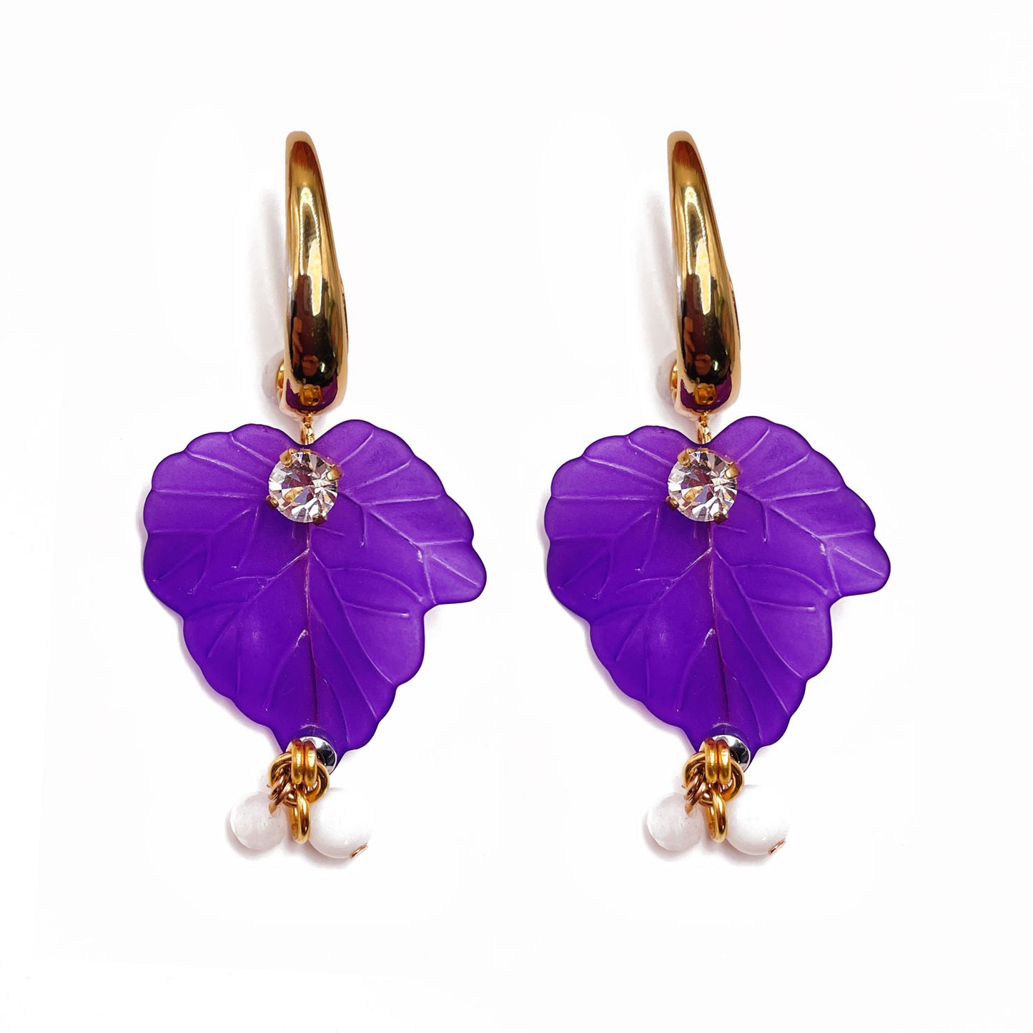 Elanor Violet and Lilac Earrings with Hook