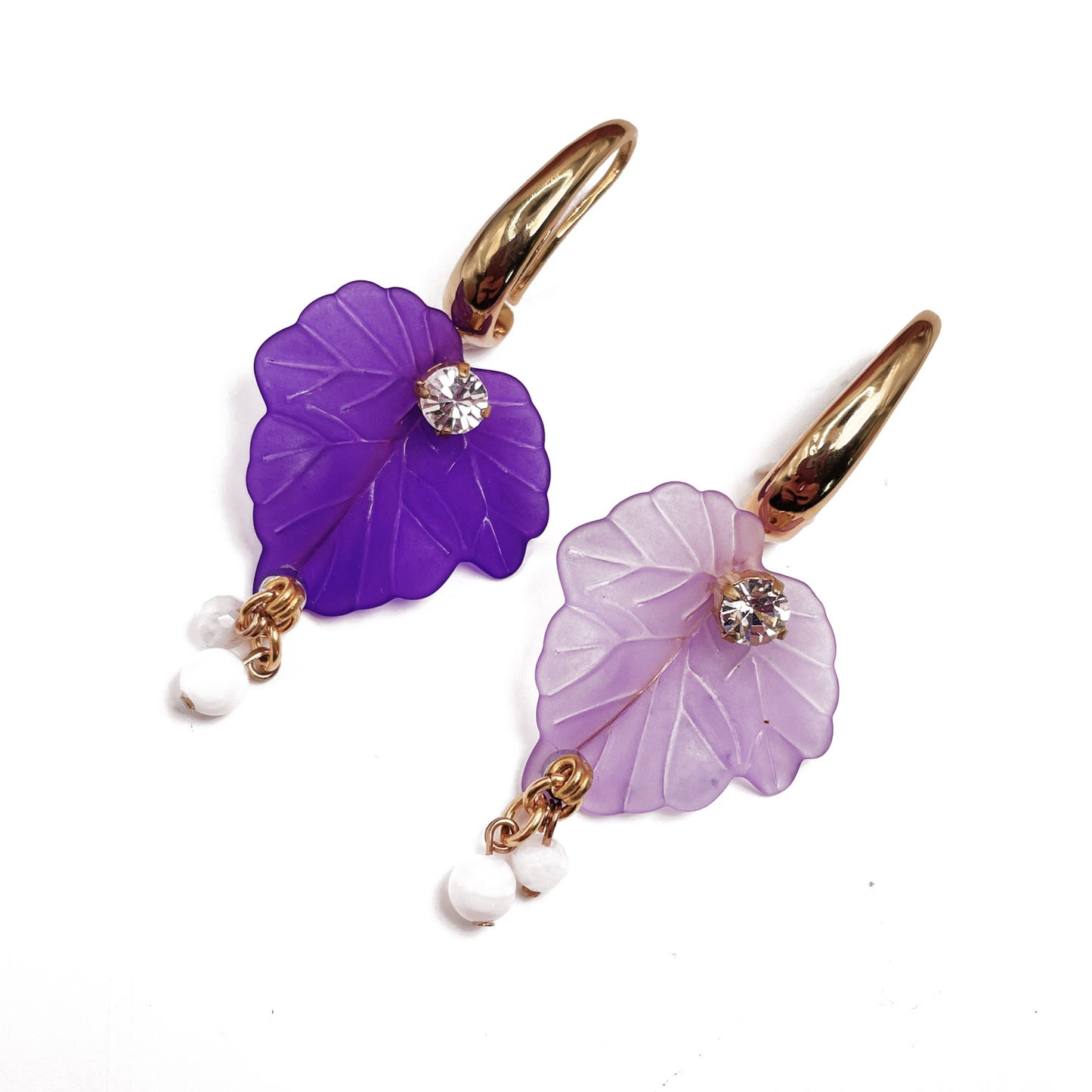 Elanor Violet and Lilac Earrings with Hook