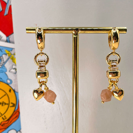 Hoop Earrings with Hearts