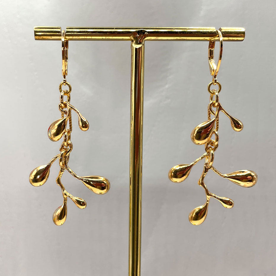 Long Pendants Earrings with Twigs