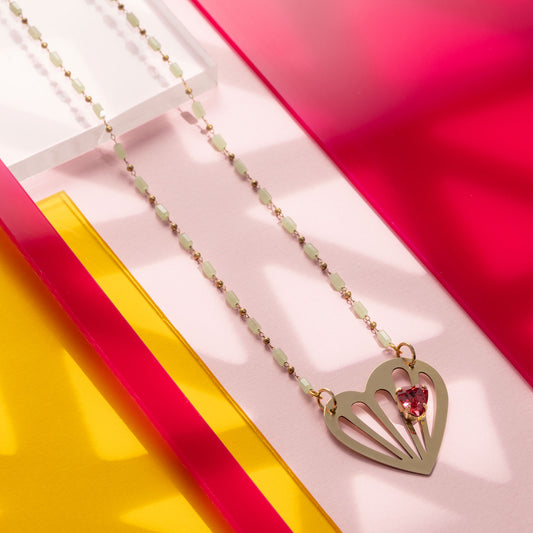 Collana lunga Freia Menta
