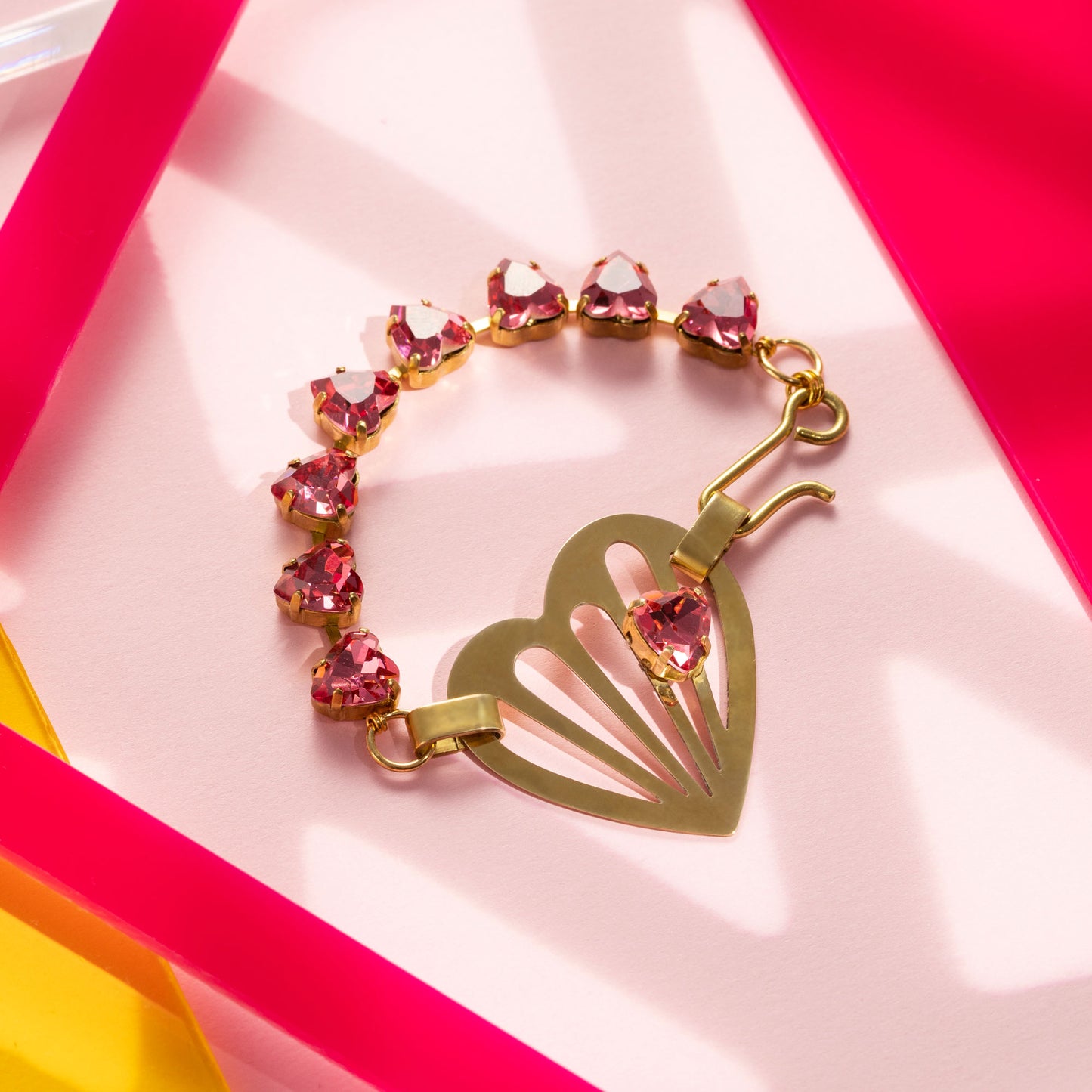 Bracciale Freia con Cristalli Rosa