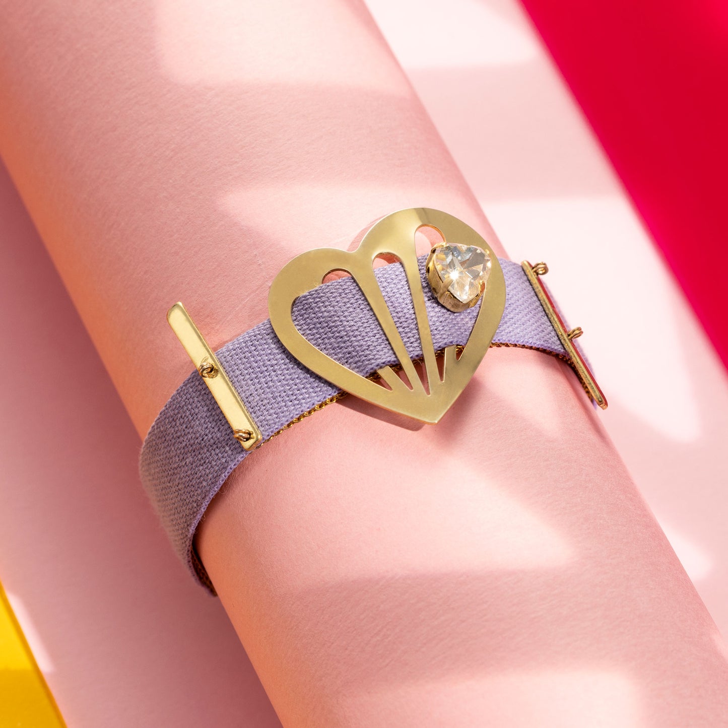 Bracciale Freia con Nastro Lilla