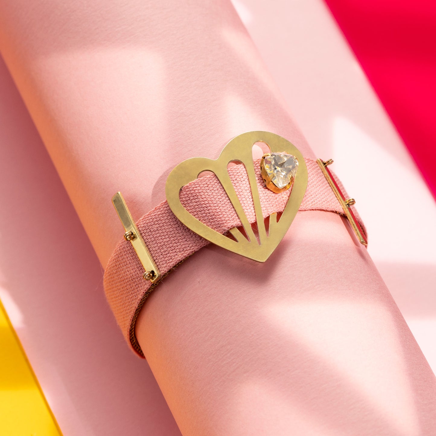 Bracciale Freia con Nastro Rosa