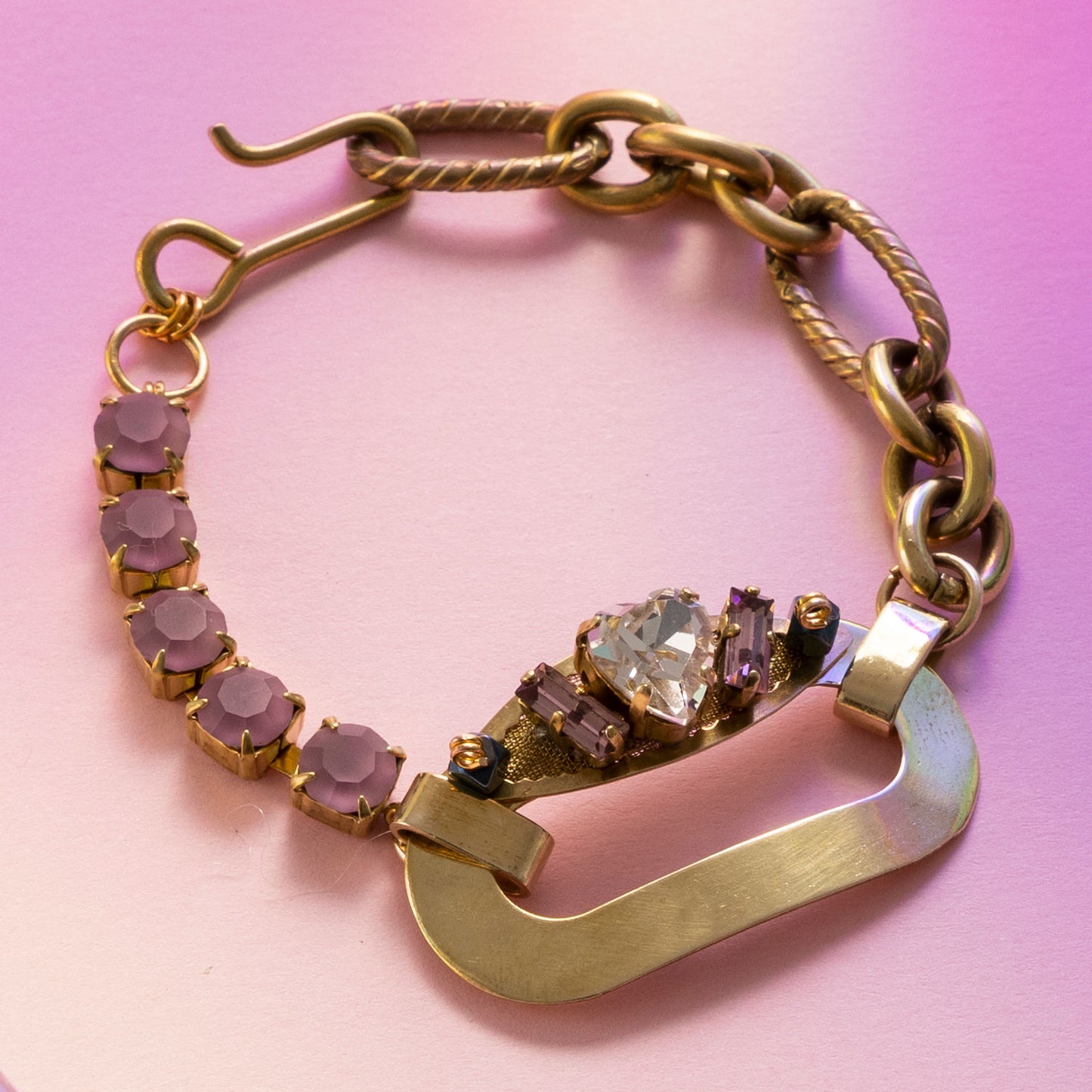 Bracciale Ipazia con Cristalli Lilla