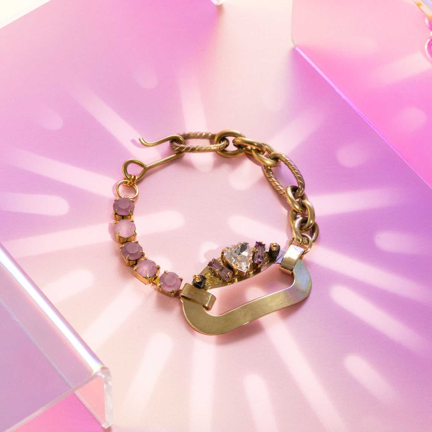 Bracciale Ipazia con Cristalli Lilla