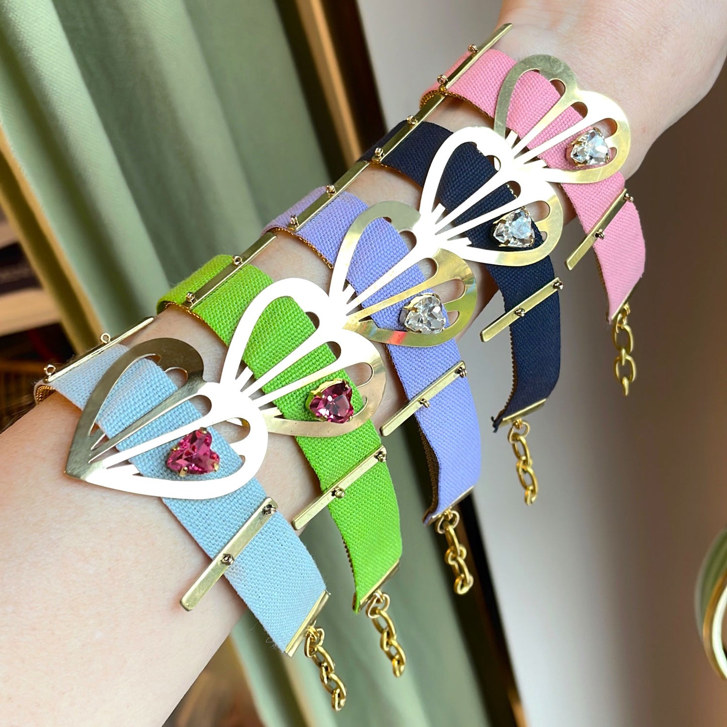 Bracciale Freia con Nastro Rosa