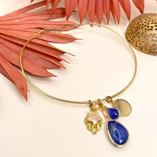 Disa Necklace with Lapis Lazuli Pendant