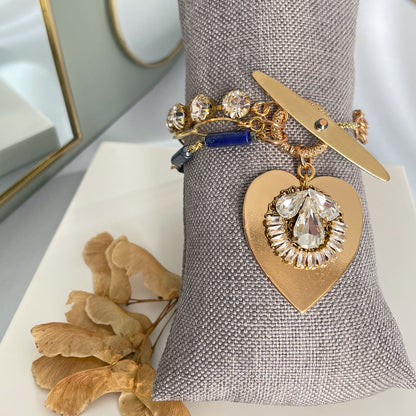 Teodora Heart Bracelet with Lapis Lazuli