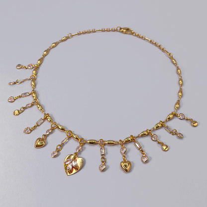 Collana con Ciondoli e Catena in Ottone