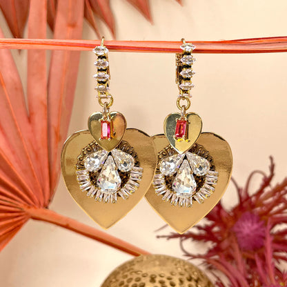 Teodora Earrings with Hearts