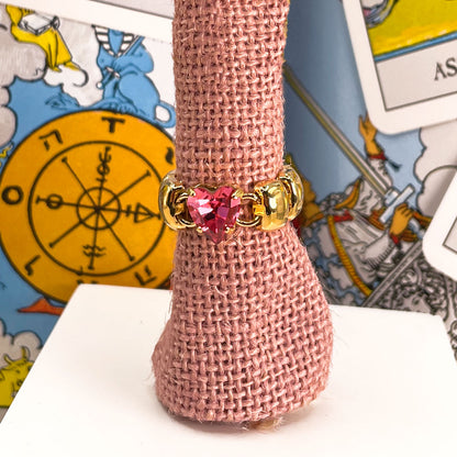 Gold Heart Band Ring