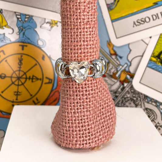Silver Heart Band Ring