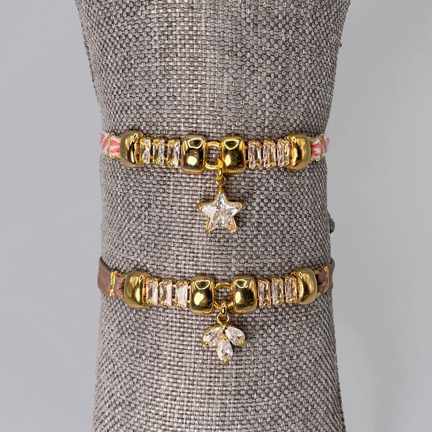 Braccialetti con Nastrino e Zirconi