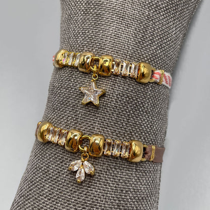 Braccialetti con Nastrino e Zirconi