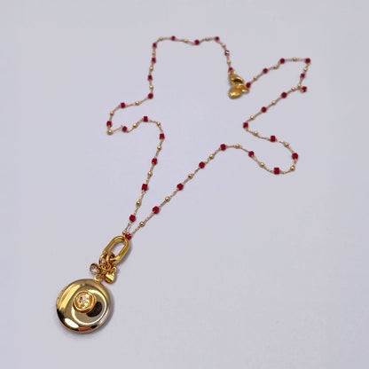 Collana Lunga con Medaglione Vintage 