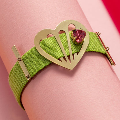 Freia Bracelet with Green Ribbon