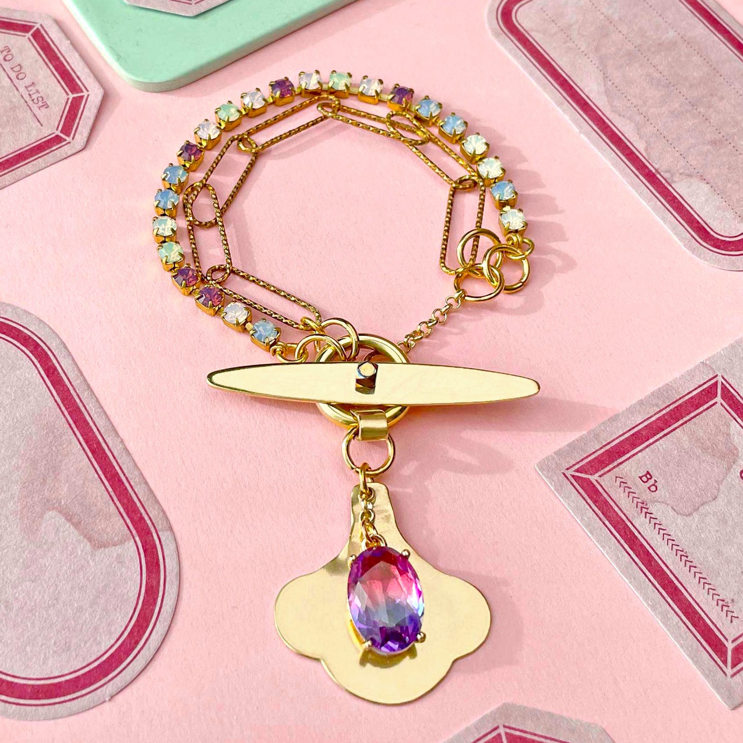 Talia Bracelet with Rainbow Crystal